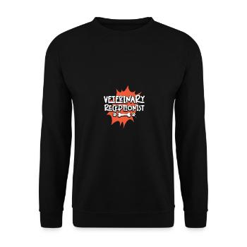 Veterinary Receptionist Veterinary Assistant - Unisex Sweatshirt - black - Front - Alina (178cm) & Michal (187cm)