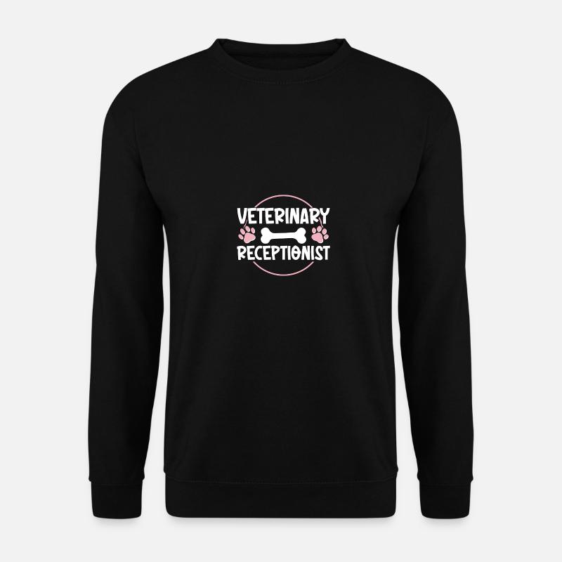 Veterinary Receptionist Tierarzthelferin - Unisex Pullover - Schwarz