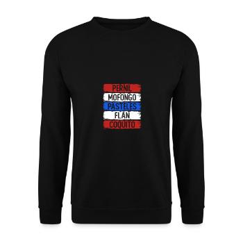 Pernil Mofongo Cuisine portoricaine - Sweat-shirt Unisexe - noir - Devant - Alina (178cm) & Michal (187cm)