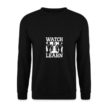 Regardez et apprenez Tischfußball Baby-foot Baby-foot - Sweat-shirt Unisexe - noir - Devant - Alina (178cm) & Michal (187cm)