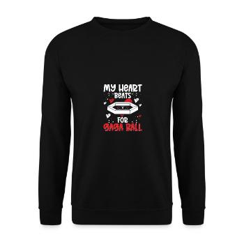 My Heart Beats For Gagaball Sport Team Game - Unisex Sweatshirt - black - Front - Alina (178cm) & Michal (187cm)