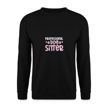 Dog Sitter professionnel pour Pet Sitters - Sweat-shirt Unisexe - noir - Devant - Alina (178cm) & Michal (187cm)