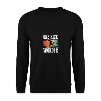 One Kick Wonder for Kickball Players - Unisex Sweatshirt - black - Front - Alina (178cm) & Michal (187cm)