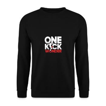 One Kick Wonder for Kickball Players - Unisex Sweatshirt - black - Front - Alina (178cm) & Michal (187cm)