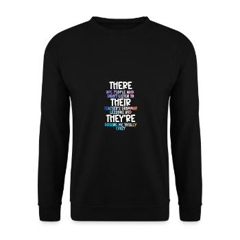 La grammaire anglaise est là pour les enseignants - Sweat-shirt Unisexe - noir - Devant - Alina (178cm) & Michal (187cm)