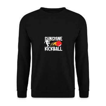 Soleil et kickball pour les joueurs de kickball - Sweat-shirt Unisexe - noir - Devant - Alina (178cm) & Michal (187cm)