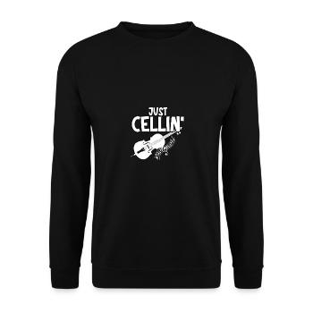 Just Cellin' With Music Klassische Musik - Unisex Pullover - Schwarz - Vorne - Alina (178cm) & Michal (187cm)