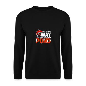Out Of The Way Koi Pond Japanese Koi Carp - Unisex Sweatshirt - black - Front - Alina (178cm) & Michal (187cm)