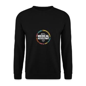 Medical Assistant for Nurses - Unisex Sweatshirt - black - Front - Alina (178cm) & Michal (187cm)