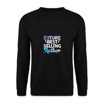 Future Best Selling Author Schriftsteller - Unisex Pullover - Schwarz - Vorne - Alina (178cm) & Michal (187cm)