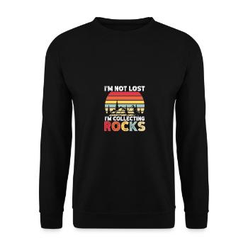 I'm Not Lost I'm Collecting Rocks Geologie für - Unisex Pullover - Schwarz - Vorne - Alina (178cm) & Michal (187cm)