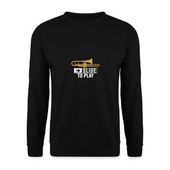 Slide To Play Trombone pour trombonistes - Sweat-shirt Unisexe - noir - Devant - Alina (178cm) & Michal (187cm)