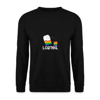 LGBTea Gay Pride Ally LGBT Awareness - Unisex Sweatshirt - black - Front - Alina (178cm) & Michal (187cm)