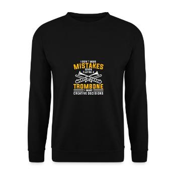 I Don't Make Mistakes When Playing A Trombone Für - Unisex Pullover - Schwarz - Vorne - Alina (178cm) & Michal (187cm)