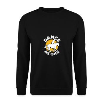 Danser comme un seul cheval Dressage - Sweat-shirt Unisexe - noir - Devant - Alina (178cm) & Michal (187cm)