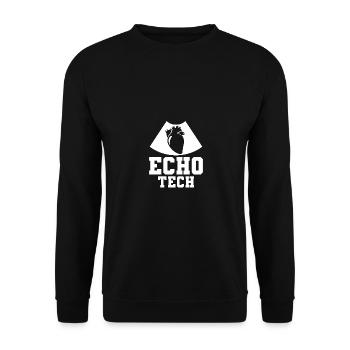Echo Tech Kardio-Sonograph Echokardiograph - Unisex Pullover - Schwarz - Vorne - Alina (178cm) & Michal (187cm)