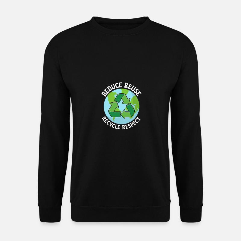 Reduce Reuse Recycle Recyceln Umweltschutz - Unisex Pullover - Schwarz