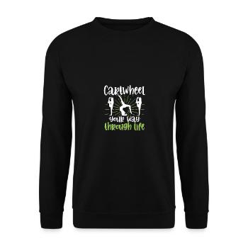 Faites la roue dans la vie Gymnastique Gymnastique - Sweat-shirt Unisexe - noir - Devant - Alina (178cm) & Michal (187cm)