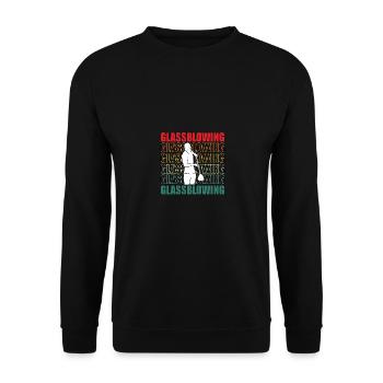 Glasblasen Glasbearbeitung für Glasbläser - Unisex Pullover - Schwarz - Vorne - Alina (178cm) & Michal (187cm)