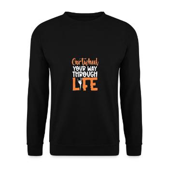 Faites la roue dans la vie Gymnastique Gymnastique - Sweat-shirt Unisexe - noir - Devant - Alina (178cm) & Michal (187cm)