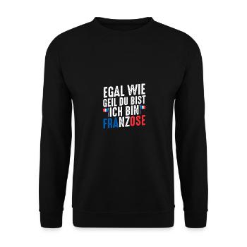 French French France - Unisex Sweatshirt - black - Front - Alina (178cm) & Michal (187cm)