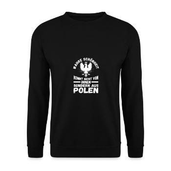 Pole Polnisch Polen - Unisex Pullover - Schwarz - Vorne - Alina (178cm) & Michal (187cm)