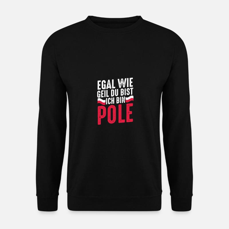 Pole Polnisch Polen - Unisex Pullover - Schwarz