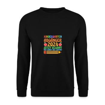 20 Enfant de l’école primaire Garderie de la maternelle - Sweat-shirt Unisexe - noir - Devant - Alina (178cm) & Michal (187cm)