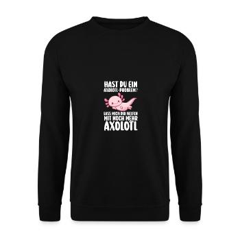 Axolotl - Unisex Sweatshirt - black - Front - Alina (178cm) & Michal (187cm)