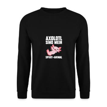 Axolotl - Sweat-shirt Unisexe - noir - Devant - Alina (178cm) & Michal (187cm)