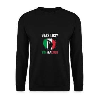 Italy Italian Vaffanculo - Unisex Sweatshirt - black - Front - Alina (178cm) & Michal (187cm)