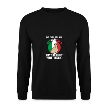 Italie Vaffanculo italien - Sweat-shirt Unisexe - noir - Devant - Alina (178cm) & Michal (187cm)