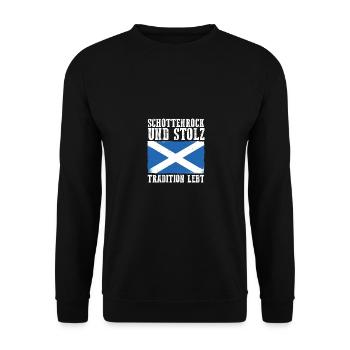 Scots Scottish Scotland - Unisex Sweatshirt - black - Front - Alina (178cm) & Michal (187cm)