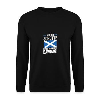 Schotten Schottisch Schottland - Unisex Pullover - Schwarz - Vorne - Alina (178cm) & Michal (187cm)