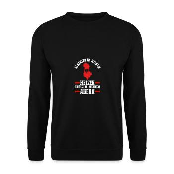 Albanians Albanian Albania - Unisex Sweatshirt - black - Front - Alina (178cm) & Michal (187cm)