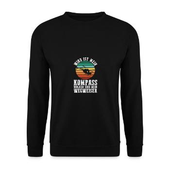 Pilot Fliegen Flieger Helikopter Hubschrauber - Unisex Pullover - Schwarz - Vorne - Alina (178cm) & Michal (187cm)