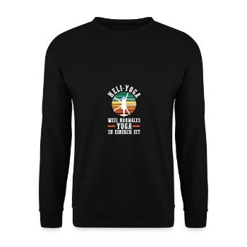 Pilot Hubschrauber Helikopter - Unisex Pullover - Schwarz - Vorne - Alina (178cm) & Michal (187cm)
