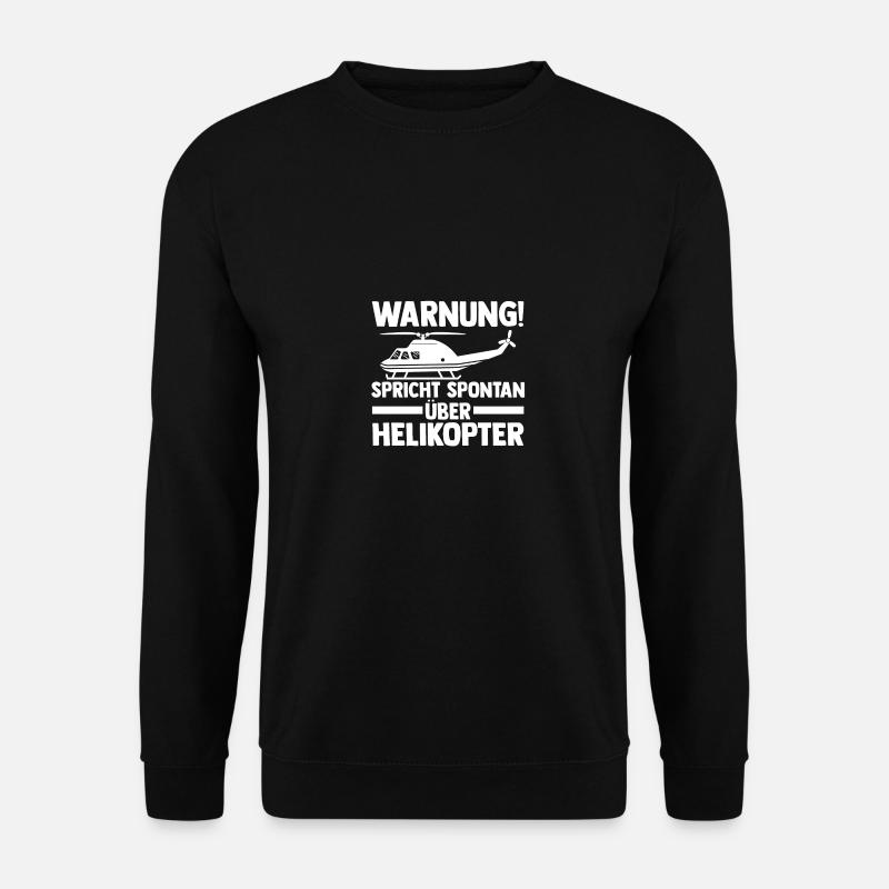 Pilot Hubschrauber Helikopter - Unisex Pullover - Schwarz