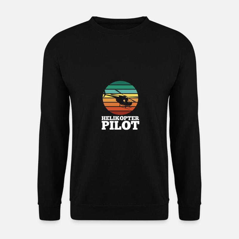 Pilot Hubschrauber Helikopter - Unisex Pullover - Schwarz
