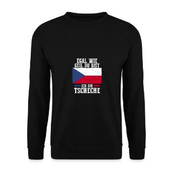 Czechs Czech Czech Republic - Unisex Sweatshirt - black - Front - Alina (178cm) & Michal (187cm)
