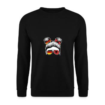 Albanian Albanian Germany Albania - Unisex Sweatshirt - black - Front - Alina (178cm) & Michal (187cm)