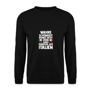 Italiener Italien - Unisex Pullover - Schwarz - Vorne - Alina (178cm) & Michal (187cm)