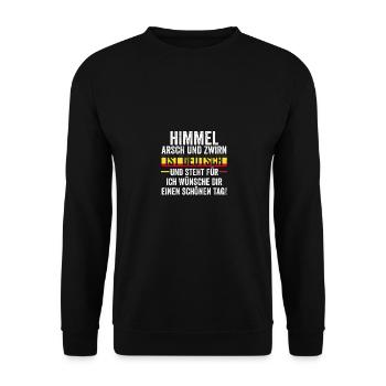German German Germany - Unisex Sweatshirt - black - Front - Alina (178cm) & Michal (187cm)