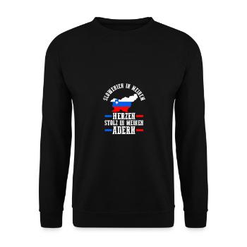 Slovènes Slovénie - Sweat-shirt Unisexe - noir - Devant - Alina (178cm) & Michal (187cm)