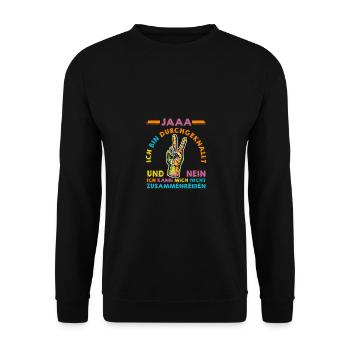 Cadeau drôle de collègues - Sweat-shirt Unisexe - noir - Devant - Alina (178cm) & Michal (187cm)