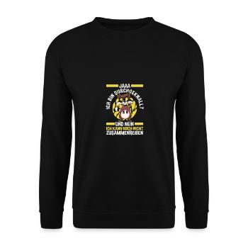 Cadeau drôle de collègues - Sweat-shirt Unisexe - noir - Devant - Alina (178cm) & Michal (187cm)