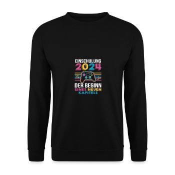 Cadeau de l’école primaire de première année 2024 - Sweat-shirt Unisexe - noir - Devant - Alina (178cm) & Michal (187cm)