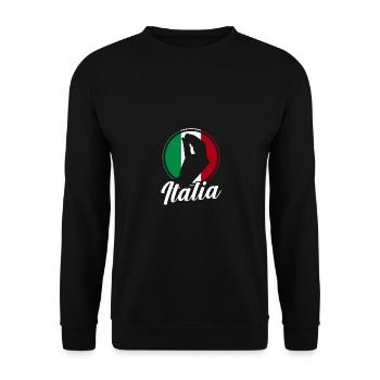 Italie Italien Italien Italie - Sweat-shirt Unisexe - noir - Devant - Alina (178cm) & Michal (187cm)