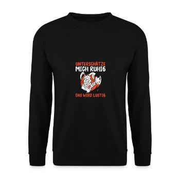 Lapin, ne t’inquiète pas, ça va être amusant - Sweat-shirt Unisexe - noir - Devant - Alina (178cm) & Michal (187cm)