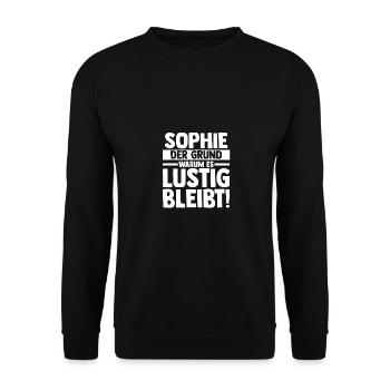 First name Sophie - Unisex Sweatshirt - black - Front - Alina (178cm) & Michal (187cm)